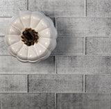 Apollo Tile (Sample) Wall Dark Gray 4-in x 4-in Glossy Glass Brick Patterned Wall Tile