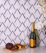 Apollo Tile Indigo White and Gray 9-in x 10-in Polished Natural Stone Marble Linear Patterned Floor and Wall Tile (2.99-sq. ft/ Carton)