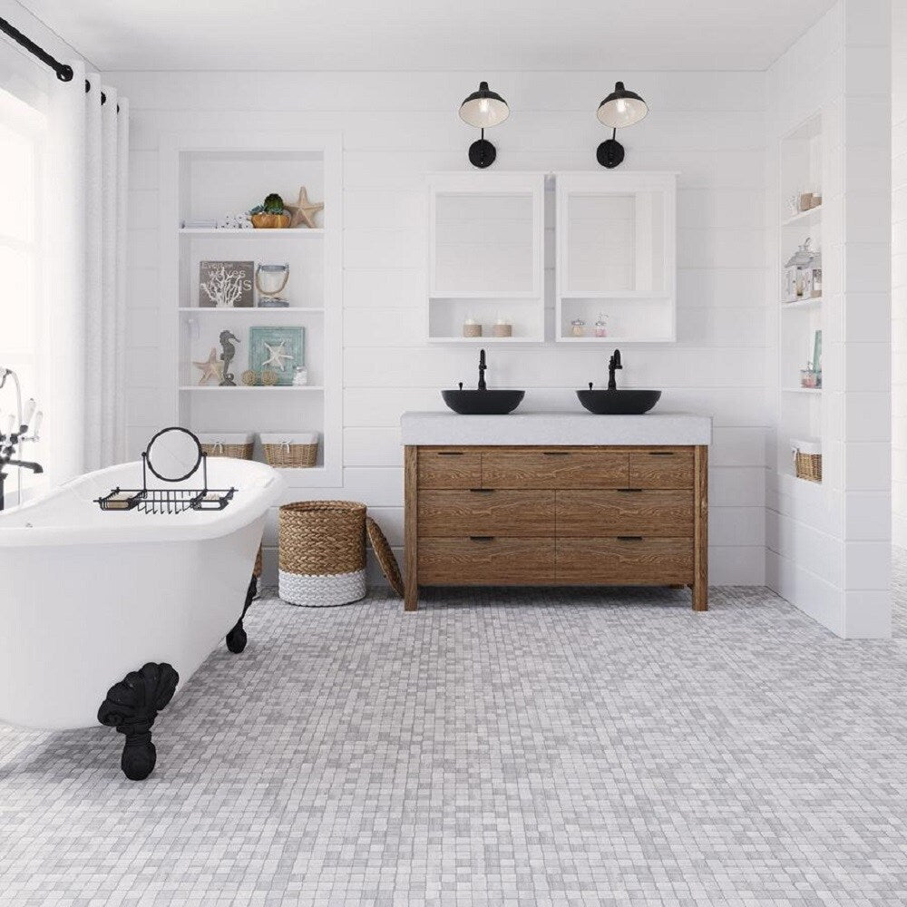Apollo Tile Desert Hills Wooden Gray 12-in x 12-in Matte Natural Stone Marble Uniform Squares Patterned Floor and Wall Tile (5-sq. ft/ Carton)