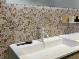 Apollo Tile (Sample) Wall Multi Color 4-in x 4-in Glossy Glass Circular Patterned Wall Tile