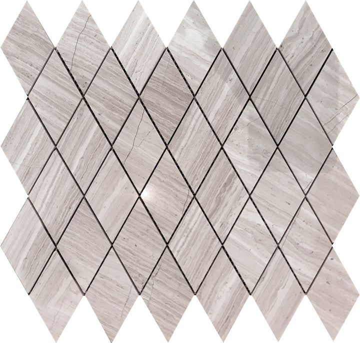 Apollo Tile (Sample) Floor and Wall Tile Gray 4-in x 4-in Polished Marble Diamond Patterned Floor and Wall Tile