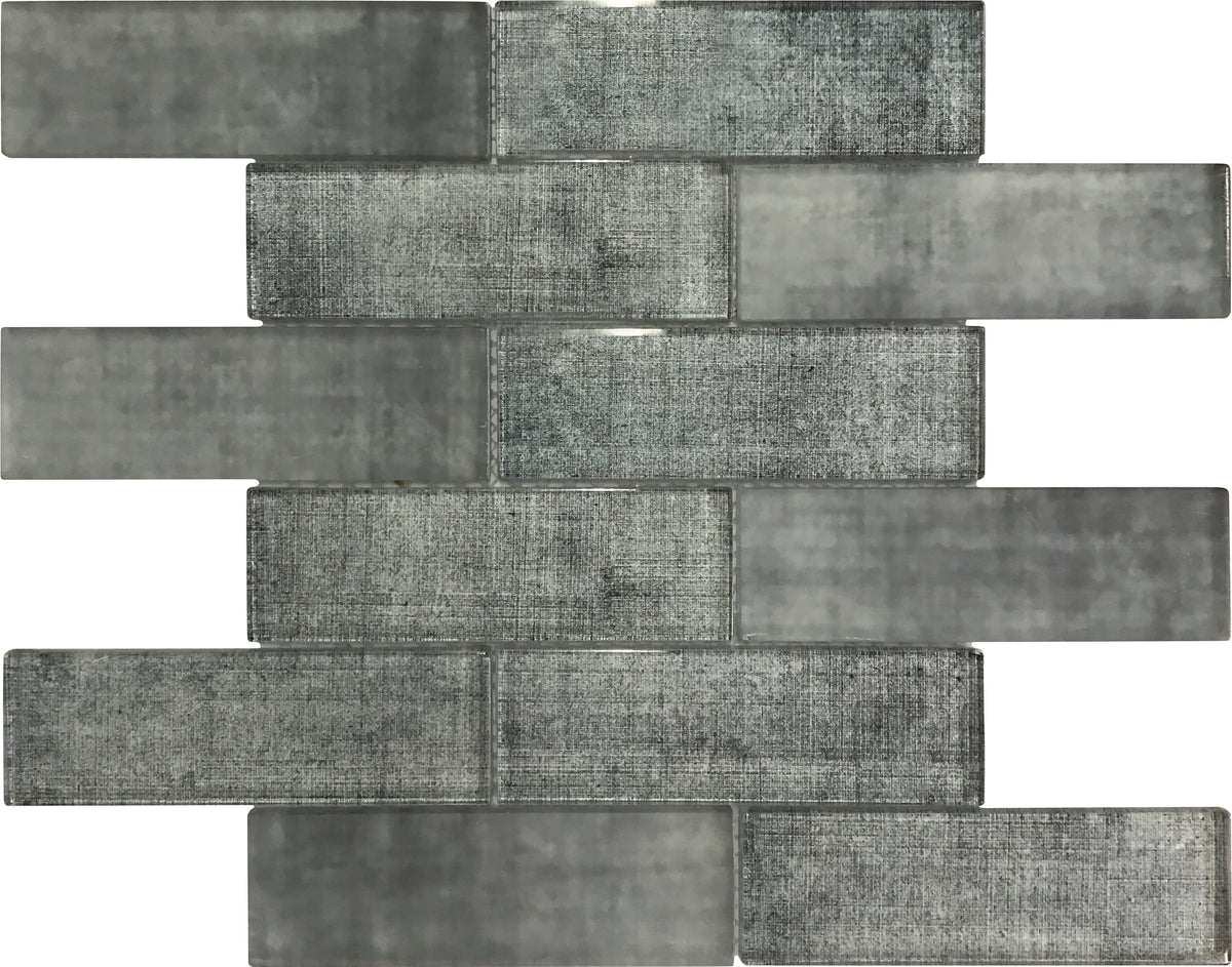 Apollo Tile (Sample) Wall Light Gray 4-in x 4-in Glossy Glass Brick Patterned Wall Tile