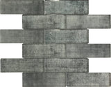 Apollo Tile (Sample) Wall Light Gray 4-in x 4-in Glossy Glass Brick Patterned Wall Tile