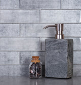 Apollo Tile (Sample) Wall Dark Gray 4-in x 4-in Glossy Glass Brick Patterned Wall Tile