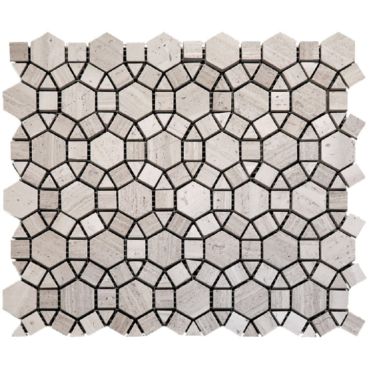Apollo Tile (Sample) Floor and Wall Tile Beige 4-in x 4-in Polished Marble Pinwheel Patterned Floor and Wall Tile