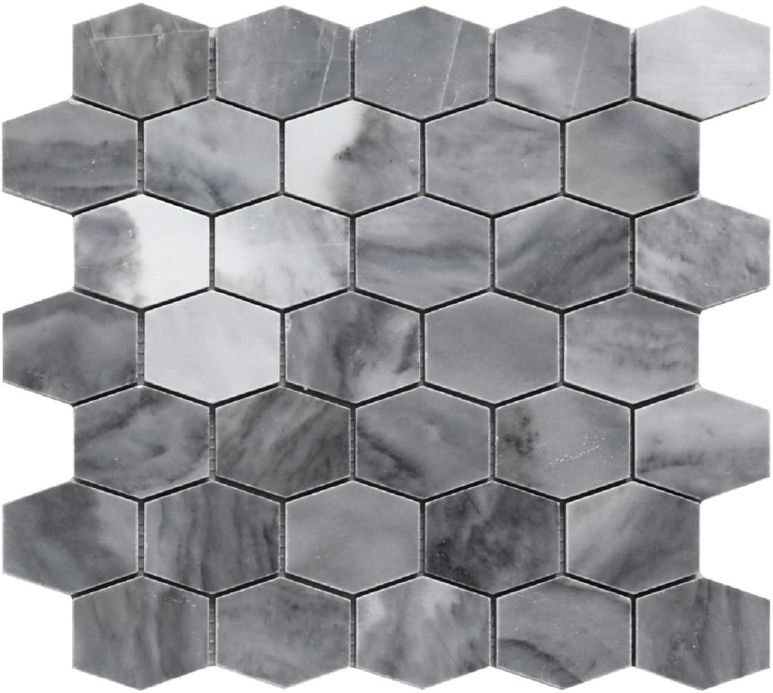 Apollo Tile (Sample) Floor and Wall Tile Gray 4-in x 4-in Polished Marble Honeycomb Patterned Floor and Wall Tile
