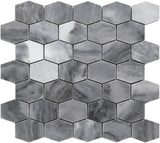 Apollo Tile (Sample) Floor and Wall Tile Gray 4-in x 4-in Polished Marble Honeycomb Patterned Floor and Wall Tile