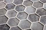 Apollo Tile (Sample) Wall Light Gray 4-in x 4-in Glossy Glass Honeycomb Patterned Wall Tile