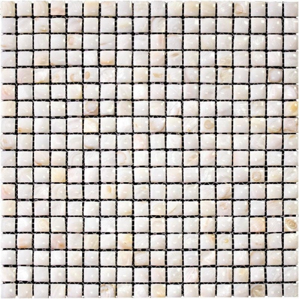 Apollo Tile (Sample) Wall Beige Natural Shell 4-in x 4-in Polished Marble Uniform Squares Patterned Wall Tile