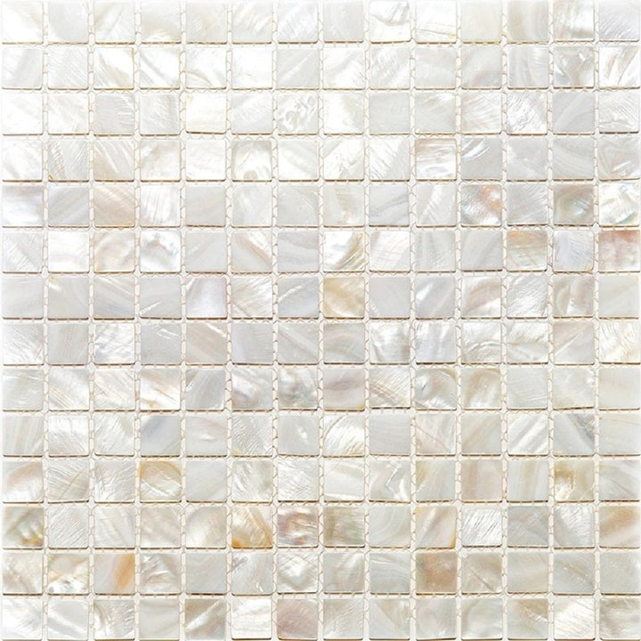 Apollo Tile Jewelicious Pearl White Natural Shell 12-in x 12-in Polished Natural Shell Uniform Squares Patterned Floor and Wall Tile (20-sq. ft/ Carton)