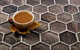 Apollo Tile (Sample) Wall Brown 4-in x 4-in Glossy Glass Honeycomb Patterned Wall Tile