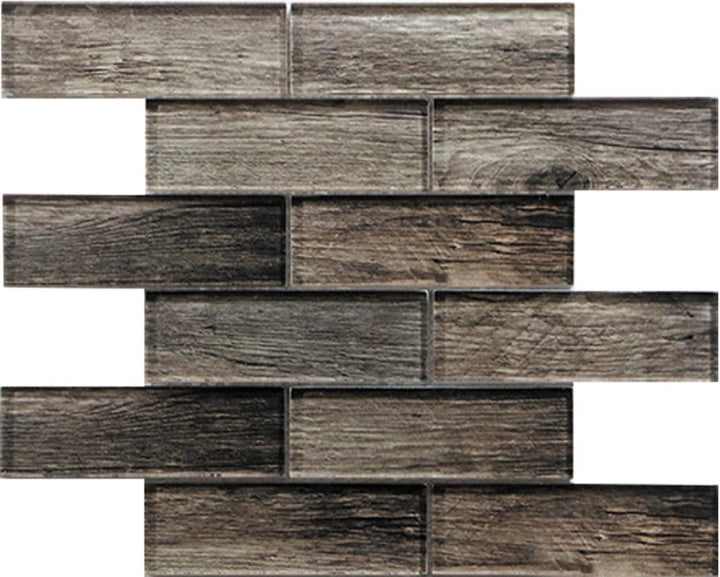 Apollo Tile (Sample) Wall Brown 4-in x 4-in Glossy Glass Brick Patterned Wall Tile