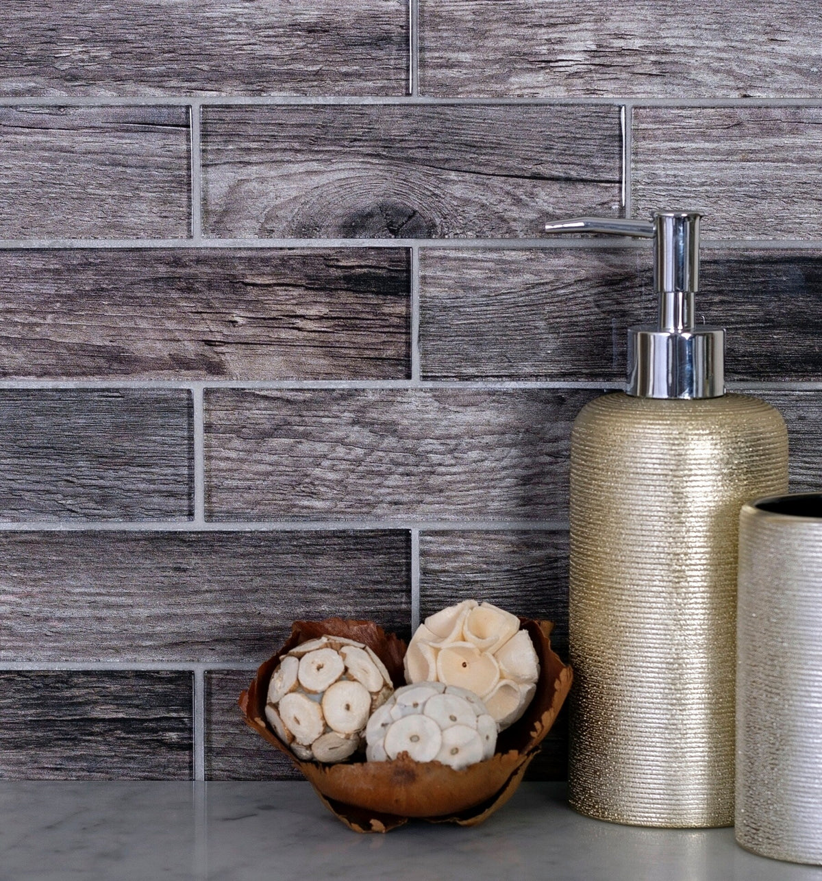 Apollo Tile (Sample) Wall Brown 4-in x 4-in Glossy Glass Brick Patterned Wall Tile