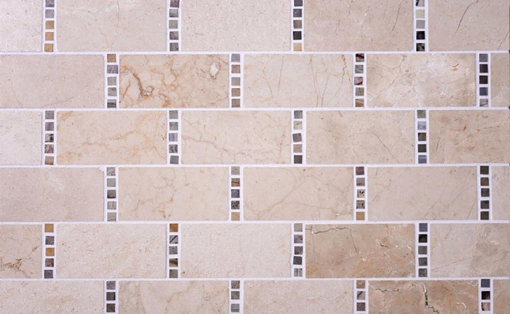 Apollo Tile (Sample) Beige 4-in x 4-in Polished Marble Brick Patterned Floor and Wall Tile