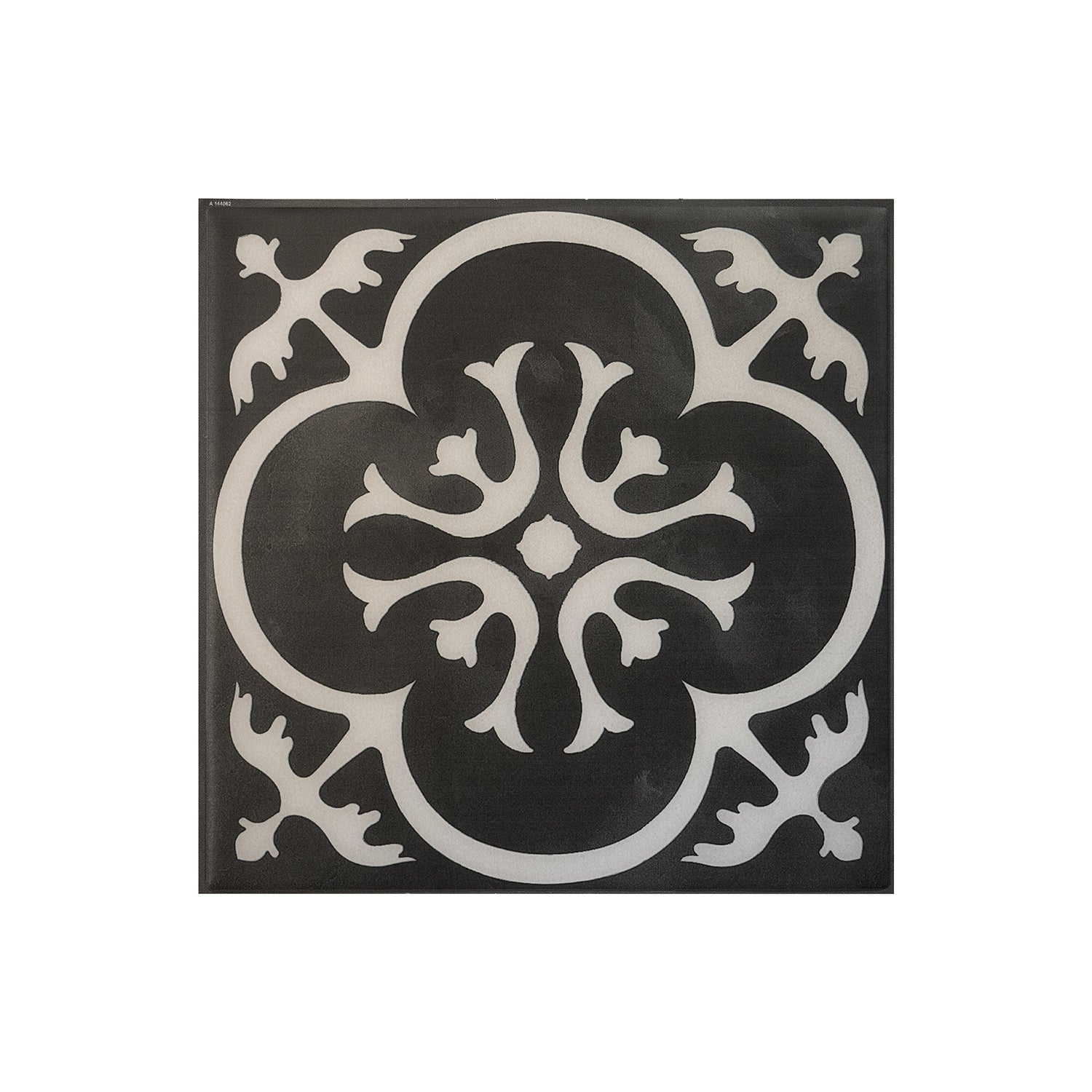 Smart Tiles Vintage Girona Nera Black 8-in x 8-in Matte Resin Patterned Multi-shaped Peel and stick Wall Tile product image