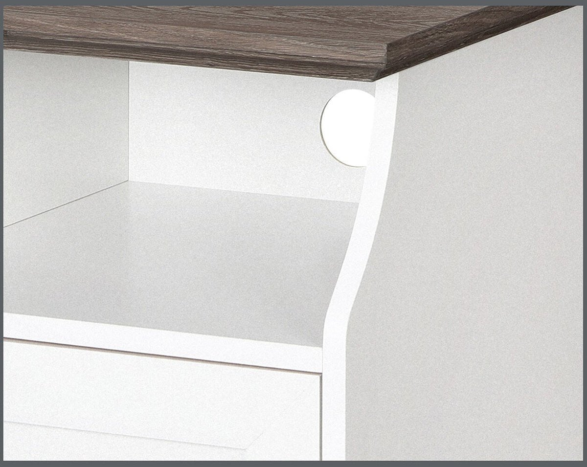 Saint Birch Finley White 2-Shelf Office Cabinet