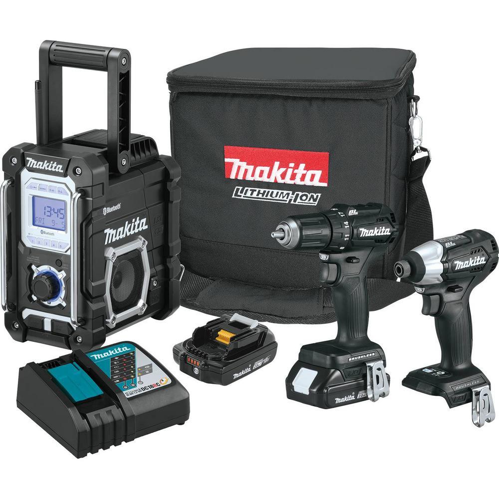 18-Volt 3-Piece LXT Sub-Compact Brushless Combo Kit with bonus 18-Volt LXT Lithium-Ion Compact Battery Pack 2.0Ah - Super Arbor
