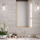 Apollo Tile Colorway Pearl White 3-in x 12-in Multi-finish Glass Subway Floor and Wall Tile (5-sq. ft/ Carton)