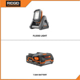 18-Volt Cordless Flood Light with Detachable Light with 1.5 Ah Lithium-Ion Battery - Super Arbor