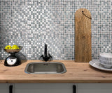 Apollo Tile Elaina Flint Gray 12-in x 12-in Glossy Glass Uniform Squares Floor and Wall Tile (4.75-sq. ft/ Carton)