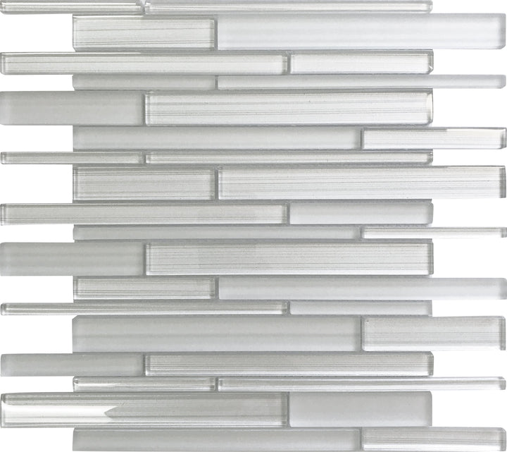 Apollo Tile Glacier White 12-in x 12-in Honed Glass Linear Patterned Floor and Wall Tile (5-sq. ft/ Carton)