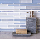 Apollo Tile (Sample) Wall Tile White 4-in x 4-in Honed Glass Patterned Floor and Wall Tile