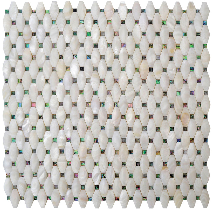 Apollo Tile (Sample) Wall Tile Elongated White Daimond 4-in x 4-in Polished Marble Wall Tile