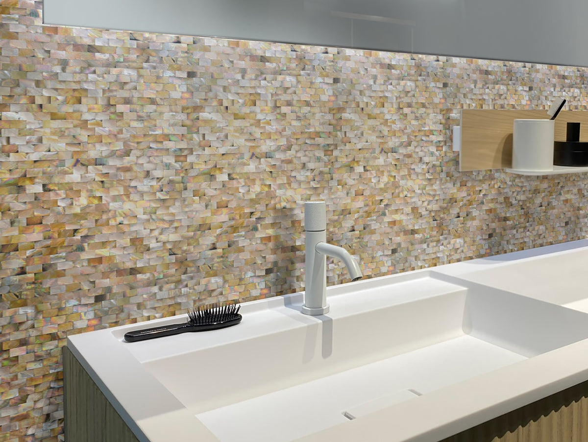 Apollo Tile (Sample) Wall Tile Beige Shell 4-in x 4-in Polished Marble Wall Tile