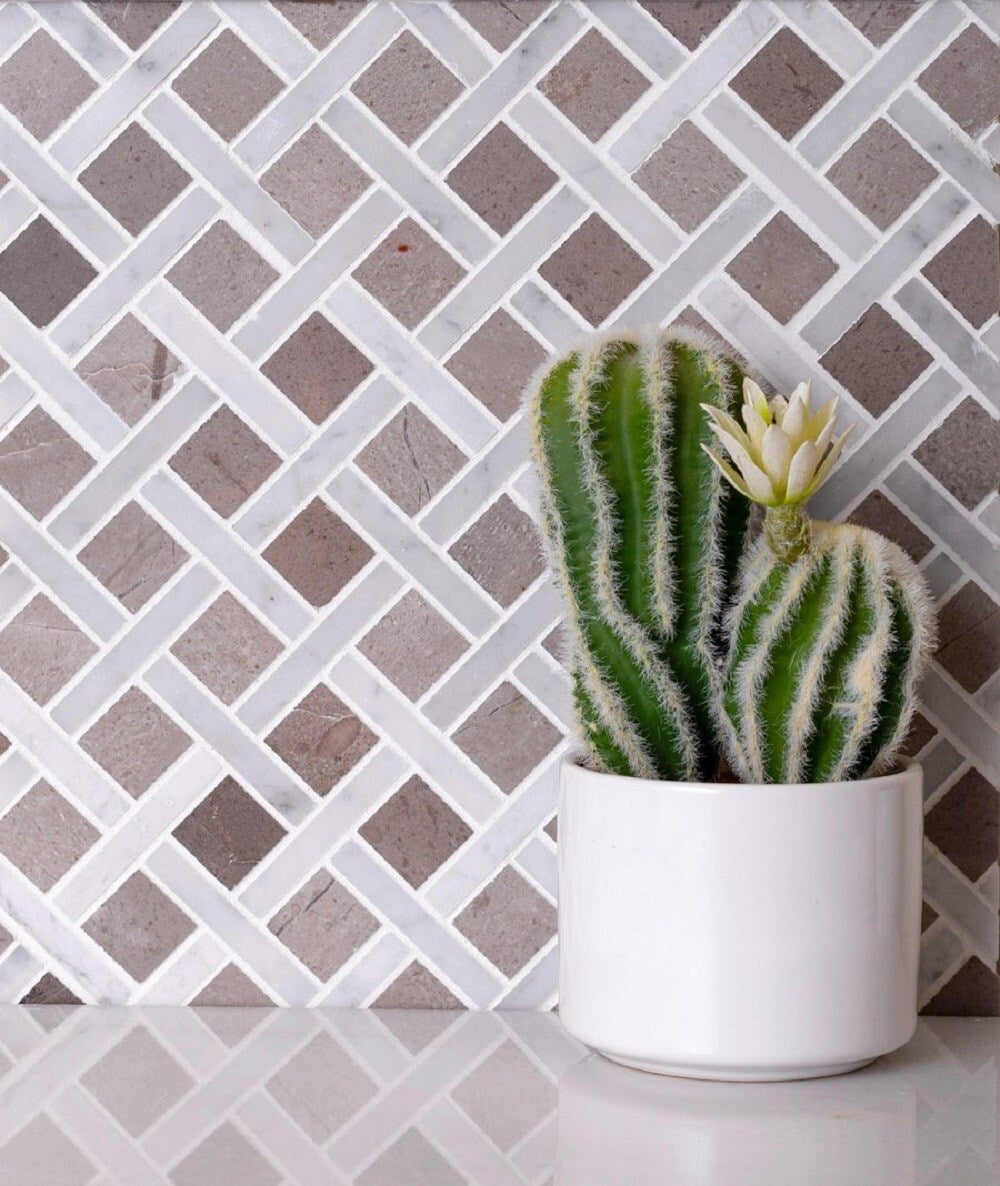 Apollo Tile (Sample) Floor and Wall Tile Beige 4-in x 4-in Polished Marble Floor and Wall Tile