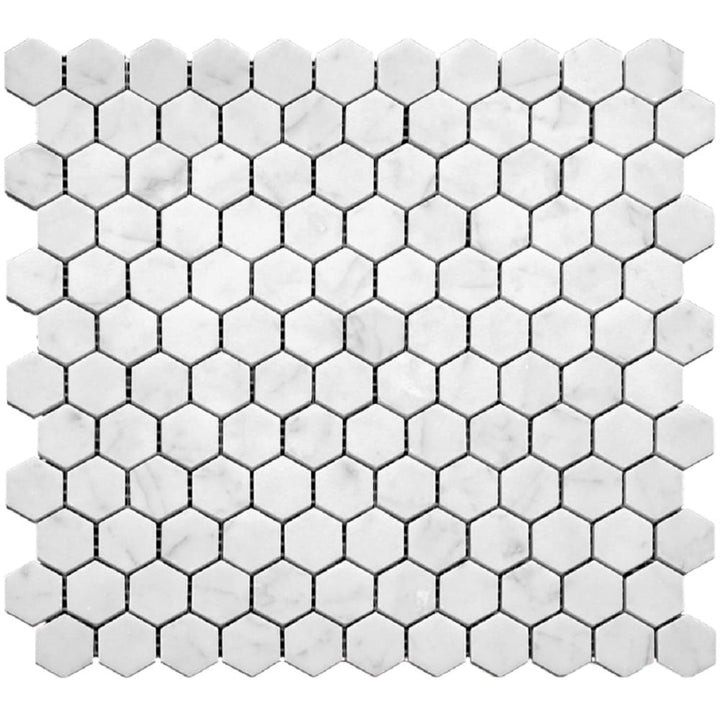 Apollo Tile Heritage White 12-in x 12-in Polished Natural Stone Marble Hexagon Floor and Wall Tile (4.55-sq. ft/ Carton)