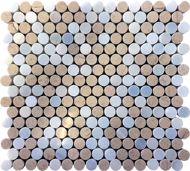Apollo Tile (Sample) Floor and Wall Tile Gray and Beige 4-in x 4-in Polished Marble Floor and Wall Tile
