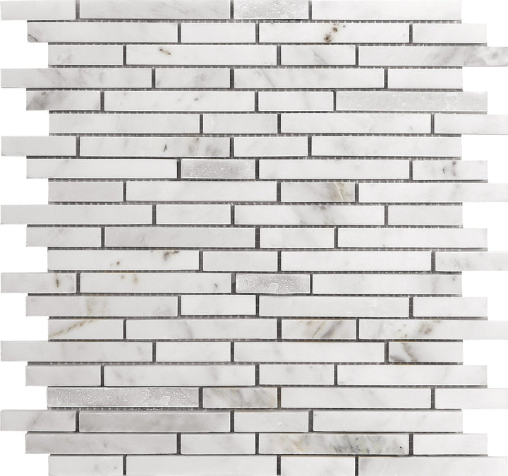 Apollo Tile Heritage Eastern White 12-in x 12-in Polished Natural Stone Marble Linear Floor and Wall Tile (4.83-sq. ft/ Carton)