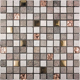 Apollo Tile (Sample) Wall Tile Gold 4-in x 4-in Polished Marble Wall Tile