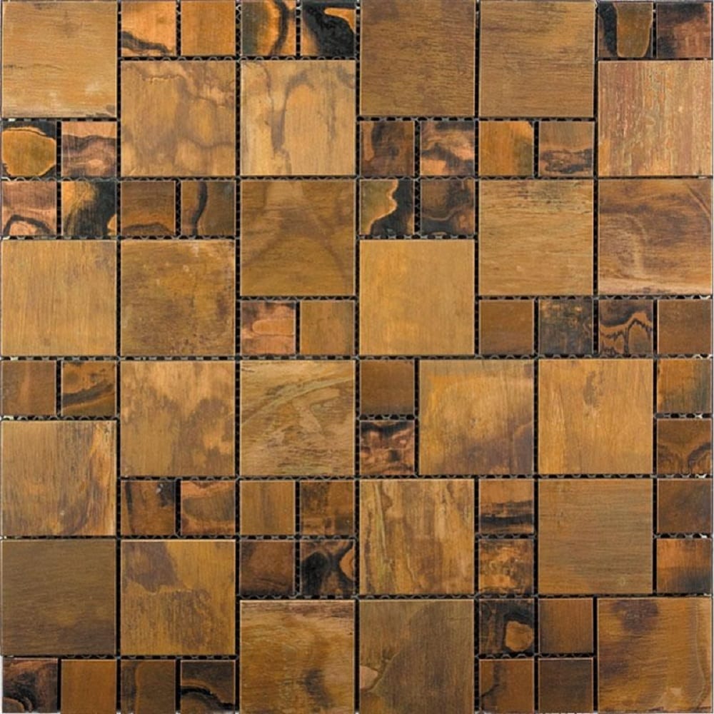 Apollo Tile Avant Garde Bronze 12-in x 12-in Matte Metal Uniform Squares Wall Tile (4.75-sq. ft/ Carton)