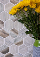 Apollo Tile Aloha Beige 12-in x 12-in Matte Glass Hexagon Floor and Wall Tile (8.29-sq. ft/ Carton)