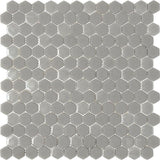 Apollo Tile Alabaster Gray 12-in x 12-in Multi-finish Recycled Glass Hexagon Patterned Floor and Wall Tile (4.92-sq. ft/ Carton)