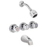 Belanger 3-Handle 2-Spray Tub and Shower Faucet in Polished Chrome (Valve Included) - Super Arbor