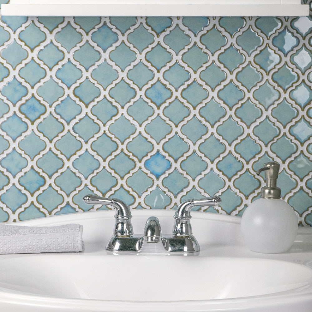Merola Tile Hudson Tangier Marine 12 in. x 12 in. Porcelain Mosaic Tile (10.96 sq. ft. / Case)