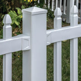 Freedom Set and Secure 3-in White Vinyl Bracket For Vinyl Fence 2-Pack