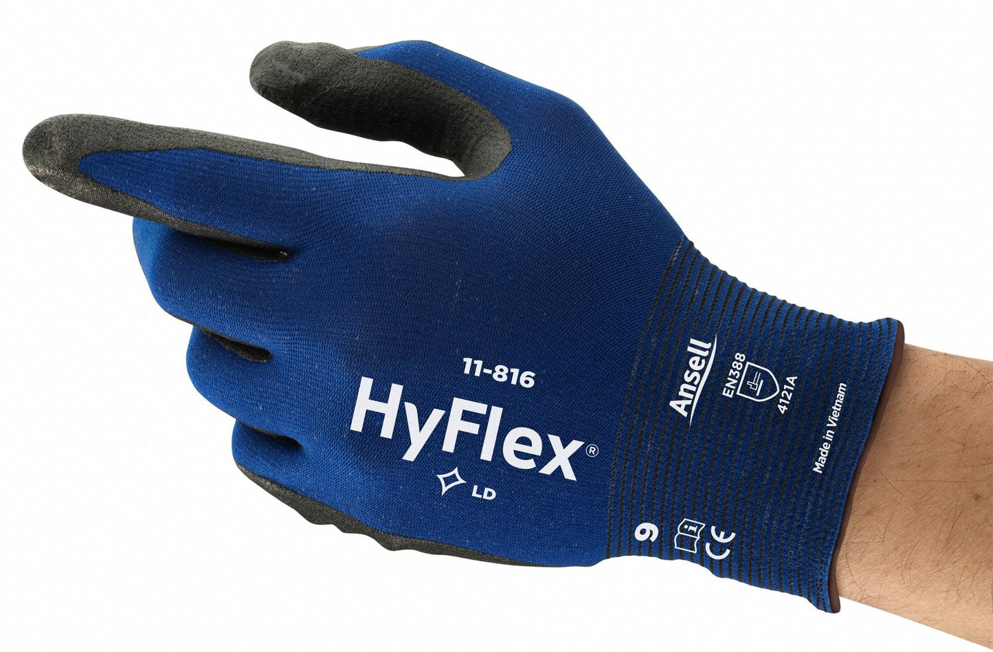 HYFLEX Foam Nitrile Coated Gloves - Medium, ANSI Abrasion Level 4