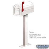 Standard Mailbox Post - Bolt Mounted - White