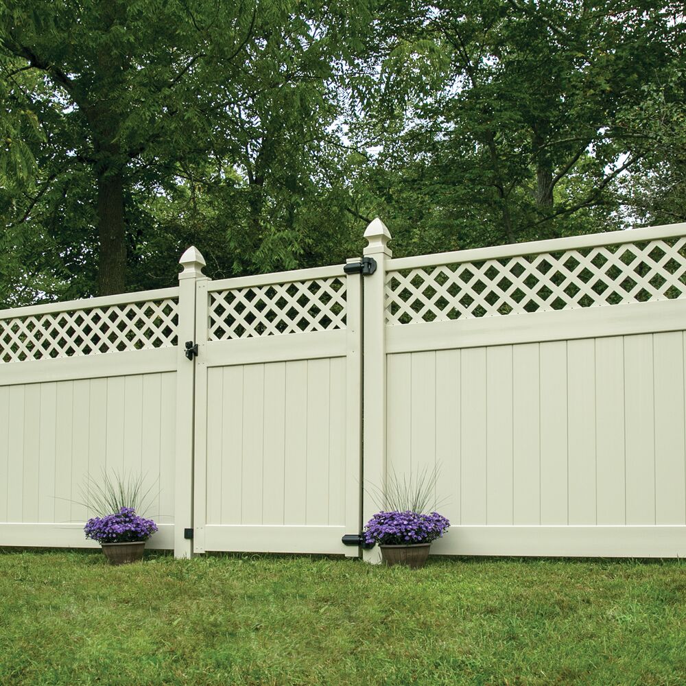 Freedom Conway 6-ft H x 5-ft W White Vinyl Fence Gate Kit (Unassembled)