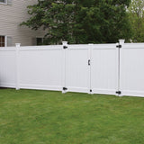 Freedom Emblem 6-ft H x 5-ft W White Vinyl Fence Gate Kit (Unassembled)