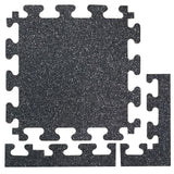 FANMATS 12-in W x 12-in L x 0.25-in T Interlocking Rubber Gym Floor Tile (12-sq ft) (12-Pack)