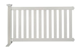 Zippity Outdoor Products Davidson Hinged Portable Event 3-ft H x 5.5-ft W White Vinyl Flat-top Fence Panel No Dig (Unassembled)