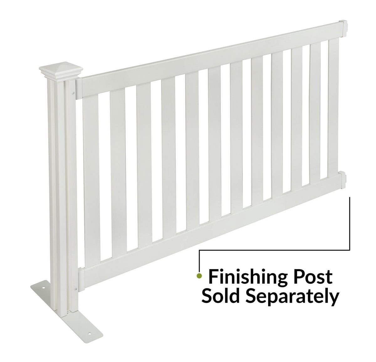 Zippity Outdoor Products Davidson Hinged Portable Event 3-ft H x 5.5-ft W White Vinyl Flat-top Fence Panel No Dig (Unassembled)