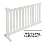 Zippity Outdoor Products Davidson Hinged Portable Event 3-ft H x 5.5-ft W White Vinyl Flat-top Fence Panel No Dig (Unassembled)