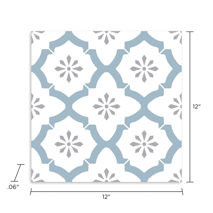 FloorPops 20-Piece 12-in x 12-in Multicolor Peel and Stick Vinyl Tile