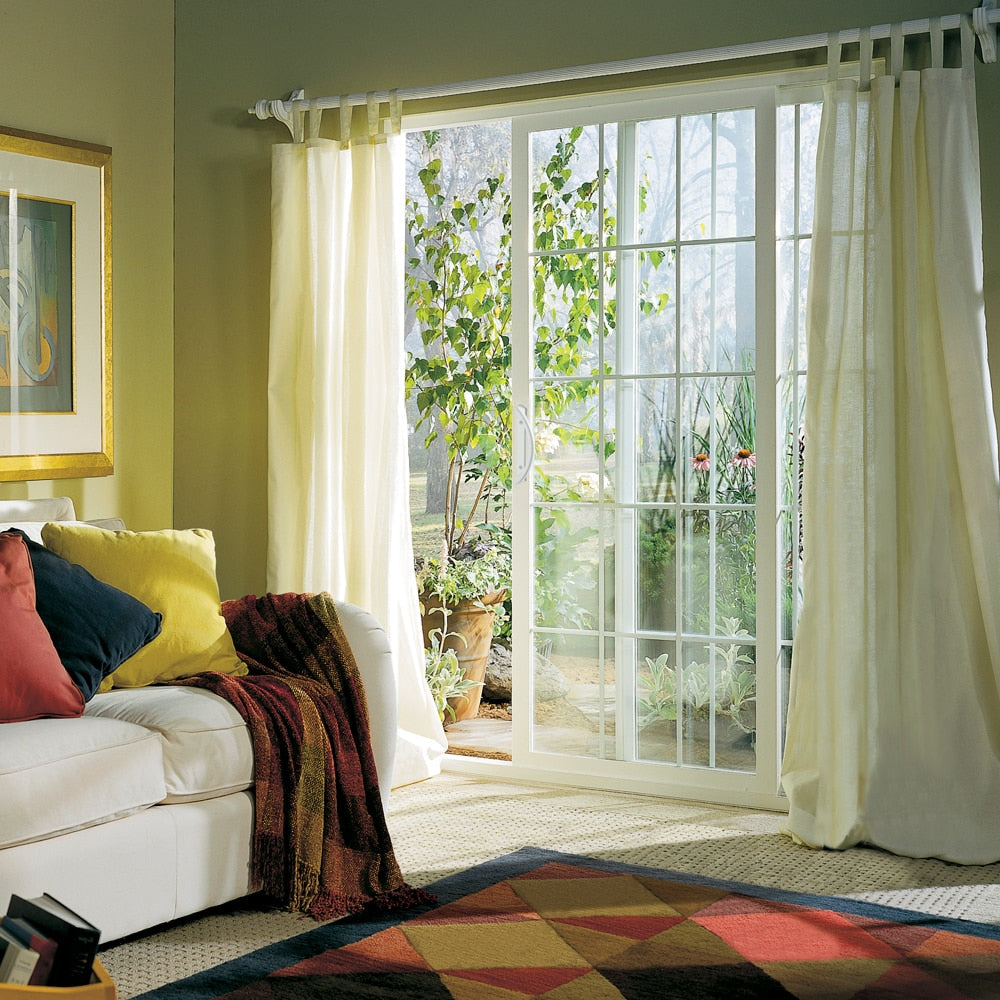 JELD-WEN 72-in x 80-in Vinyl Sliding, Right-hand sliding – installed room view