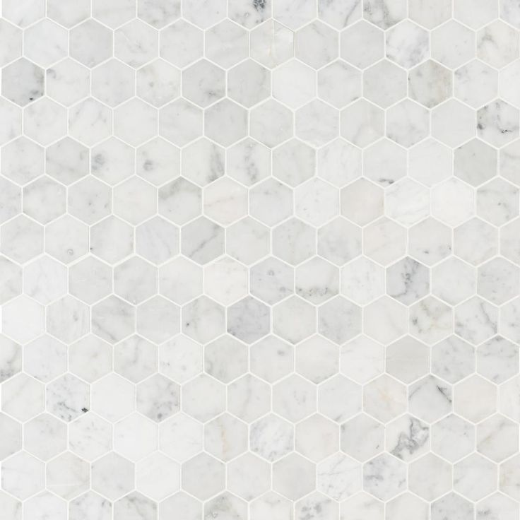 MSI Carrara White Hexagon 11.75 in. x 12 in. x 8mm Honed Marble Mesh-Mounted Mosaic Tile (9.8 sq. ft./case)